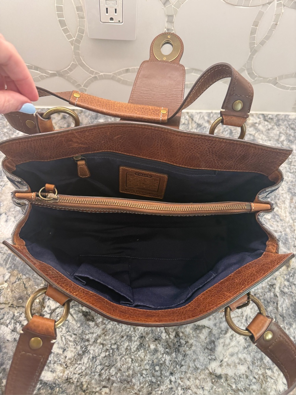 Vintage Coach Denim Patchwork Signature Y2K - Picture 10 of 16